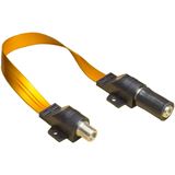 Good Connections SAT Fensterdurchführung High-Quality mit Wetterschutz Gesamtlänge inkl. Stecker 27cm flexible Länge 17cm transparent