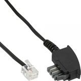 (€0,49*/1m) 10.00m InLine TAE-N Anschlusskabel TAE-N Stecker auf RJ11 Stecker 6/4 Schwarz