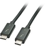 (€61,80*/1m) 0.50m Lindy Thunderbolt Anschlusskabel USB 3.1 USB C Stecker auf USB C Stecker Schwarz 10GbE